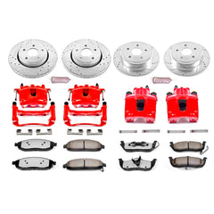 Power Stop KC2220-36 Z36 Extreme Performance Truck And Tow 1-Click Brake Kit With Calipers (Front And Rear) for 2005-2010 Jeep Commander product image
