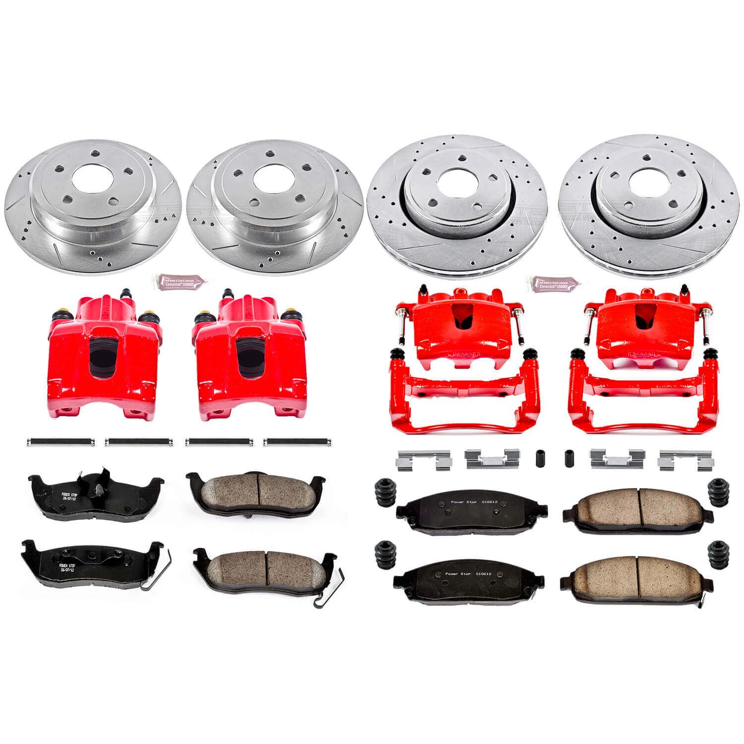 Power Stop KC2220 Z23 Evolution Sport Performance 1-Click Brake Kit With Calipers (Front And Rear) for 2005-2010 Jeep Commander product image