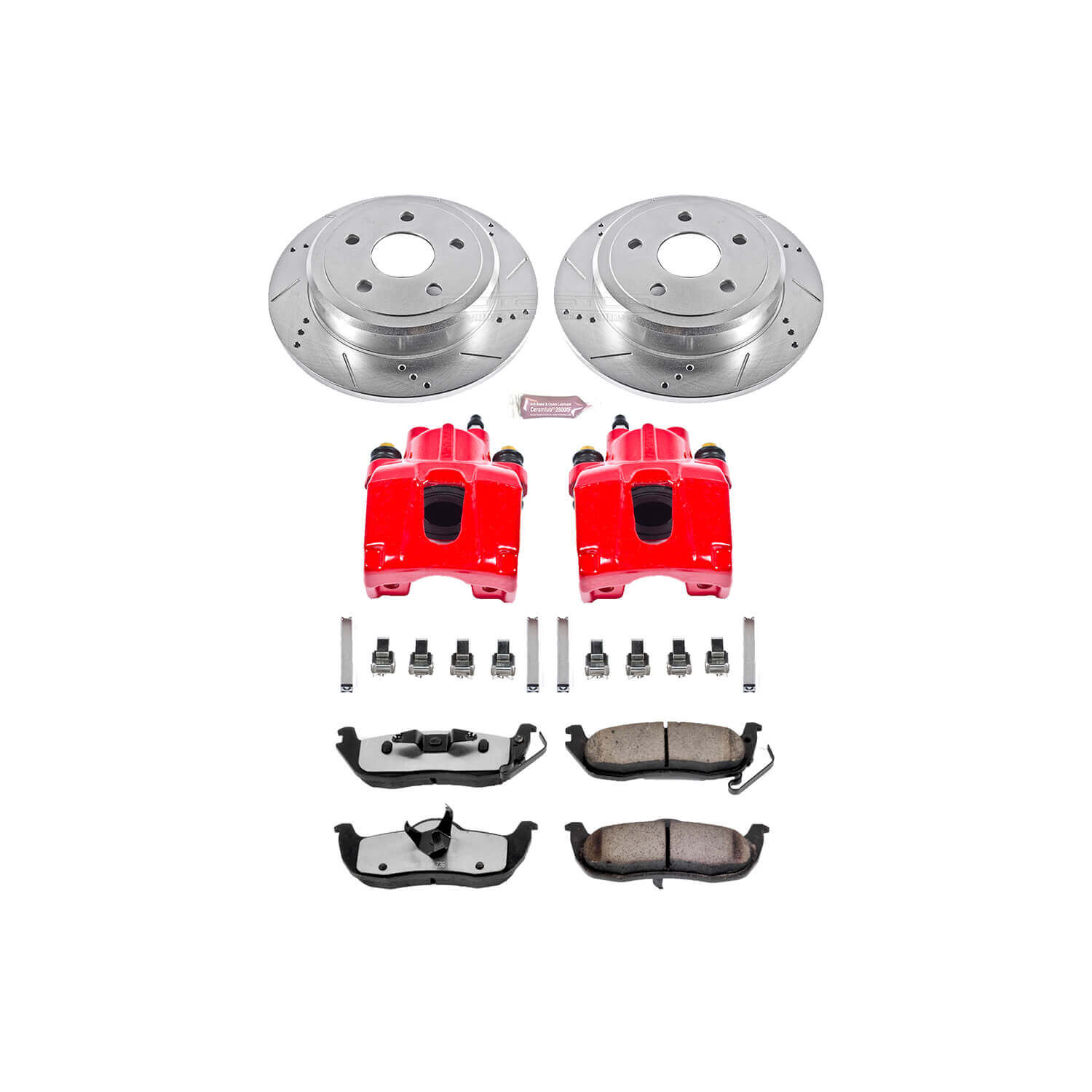 Power Stop KC2221-36 Z36 Extreme Performance Truck And Tow 1-Click Brake Kit With Calipers (Rear) for 2005-2010 Jeep Commander product image