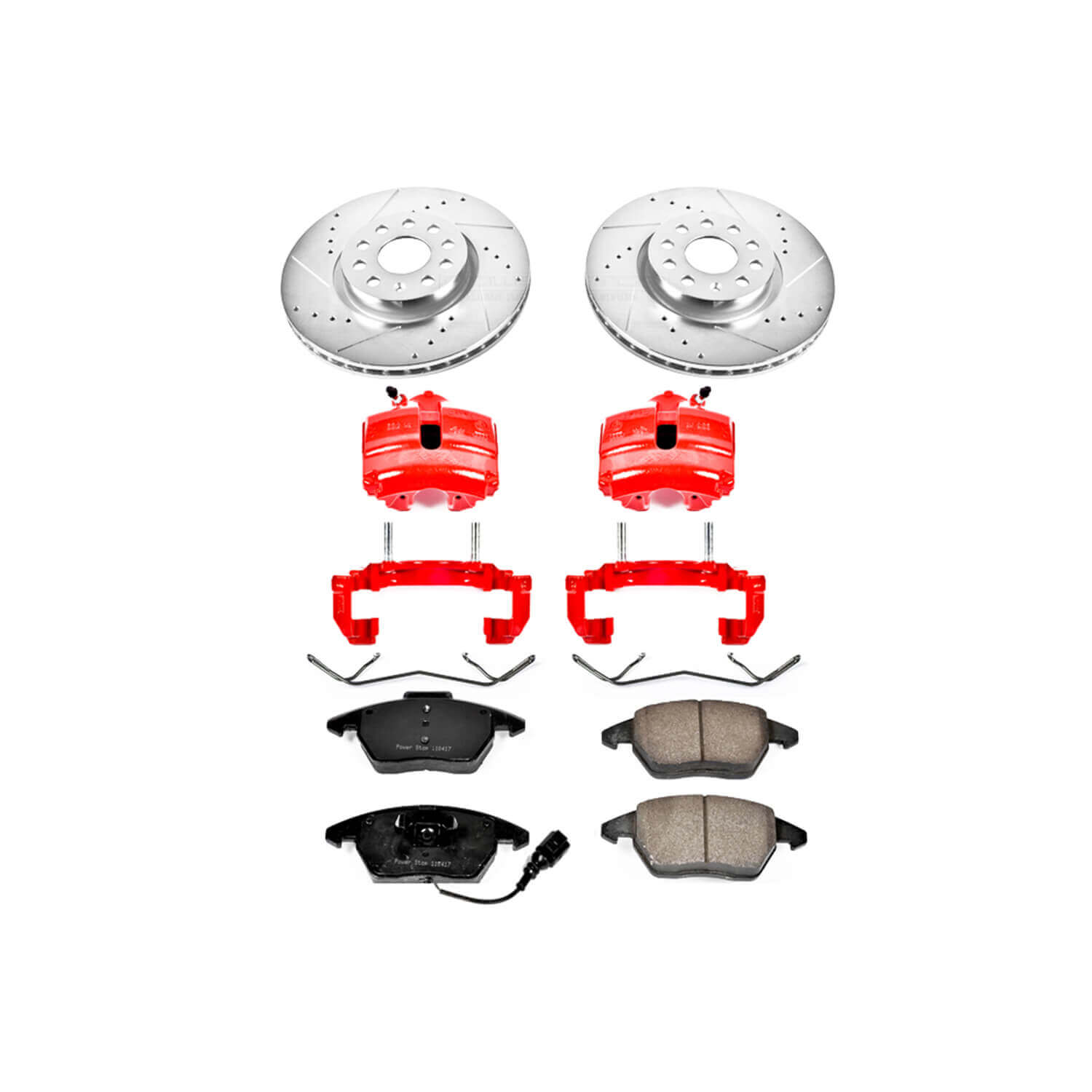 Power Stop KC2259A Z23 Evolution Sport Performance 1-Click Brake Kit With Calipers (Front) for 2006-2018 Audi A3 product image