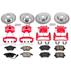 Power Stop KC2260B Z23 Evolution Sport Performance 1-Click Brake Kit With Calipers (Front And Rear) for 2006-2009 Audi A3 product image