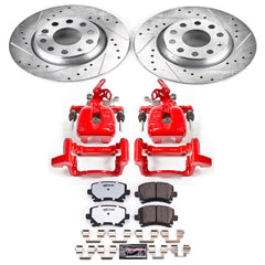 Power Stop KC2261-26 Z26 Street Warrior 1-Click Rear Brake Kit With Calipers for 2006-2009 Audi A3 product image