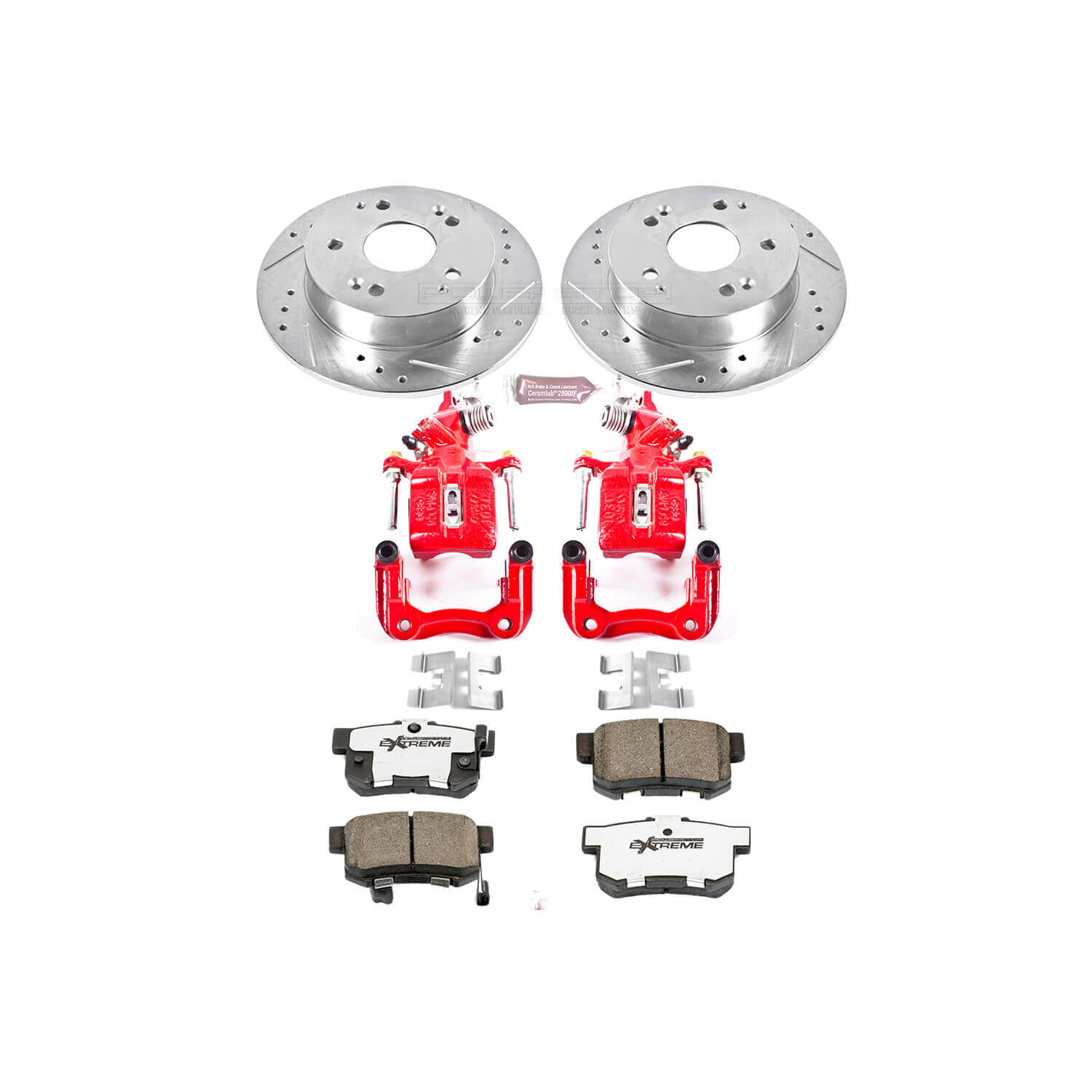 Power Stop KC2270-26 Z26 Extreme Street Warrior 1-Click Brake Kit With Calipers (Rear) for 1998-2002 Honda Accord Sedan (4 Door) product image