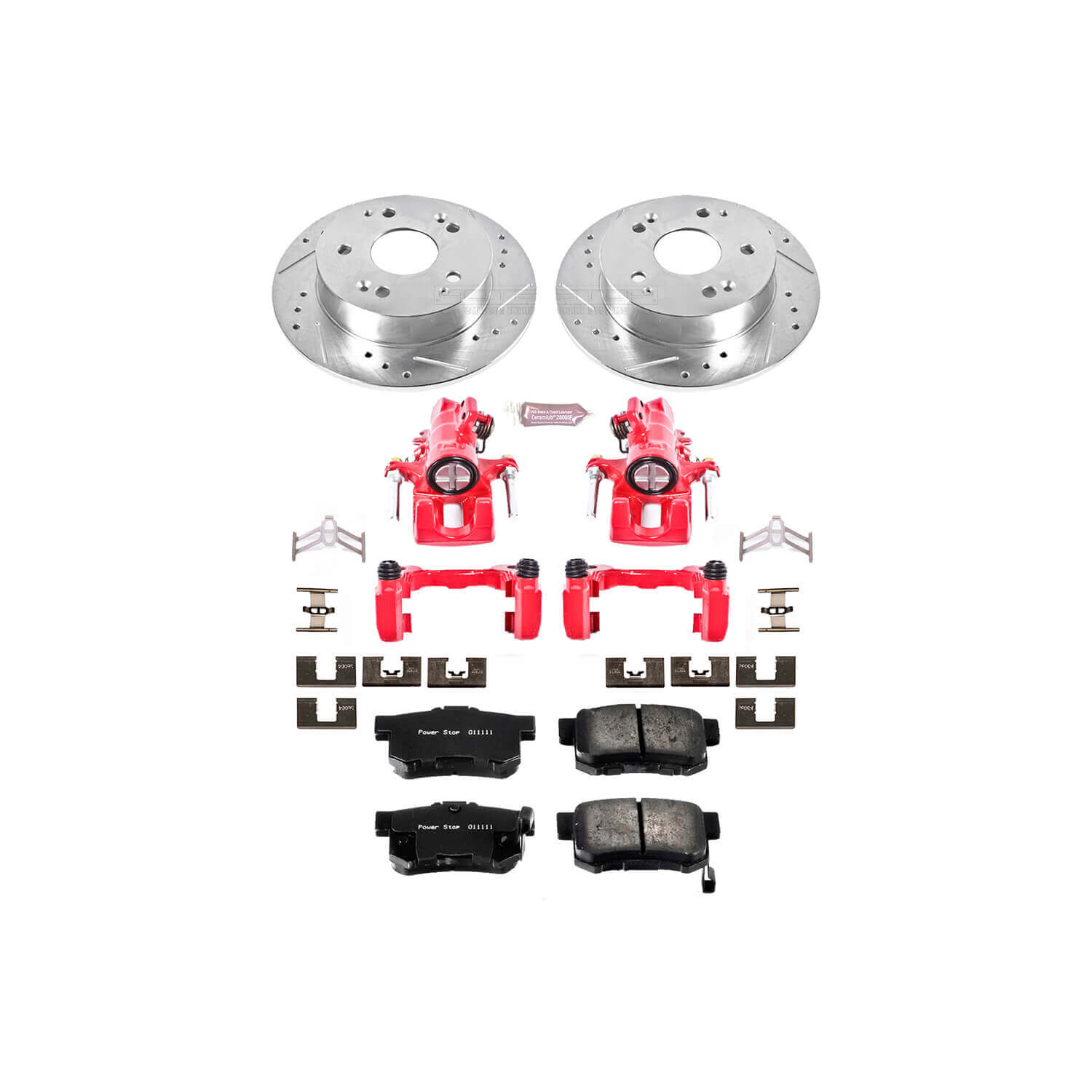 Power Stop KC2270A Z23 Evolution Sport Performance 1-Click Brake Kit With Calipers (Rear) for 2002-2006 Acura Rsx product image