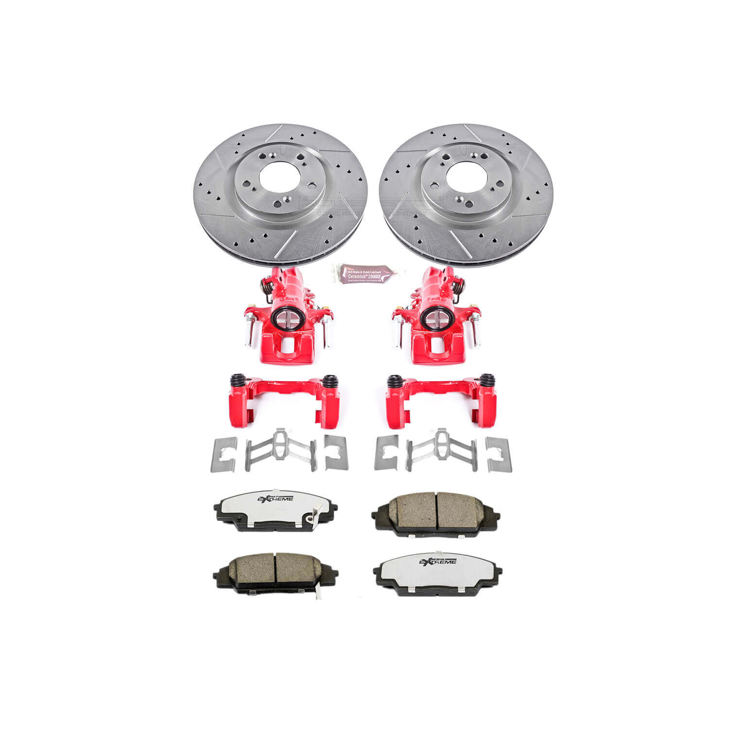 Power Stop KC2276-26 Z26 Extreme Street Warrior 1-Click Brake Kit With Calipers (Front) for 2000-2009 Honda S2000 product image