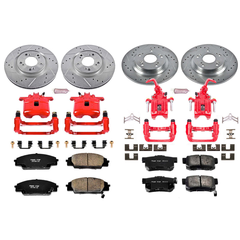 Power Stop KC2277 Z23 Evolution Sport Performance 1-Click Brake Kit With Calipers (Front And Rear) for 2000-2009 Honda S2000 product image