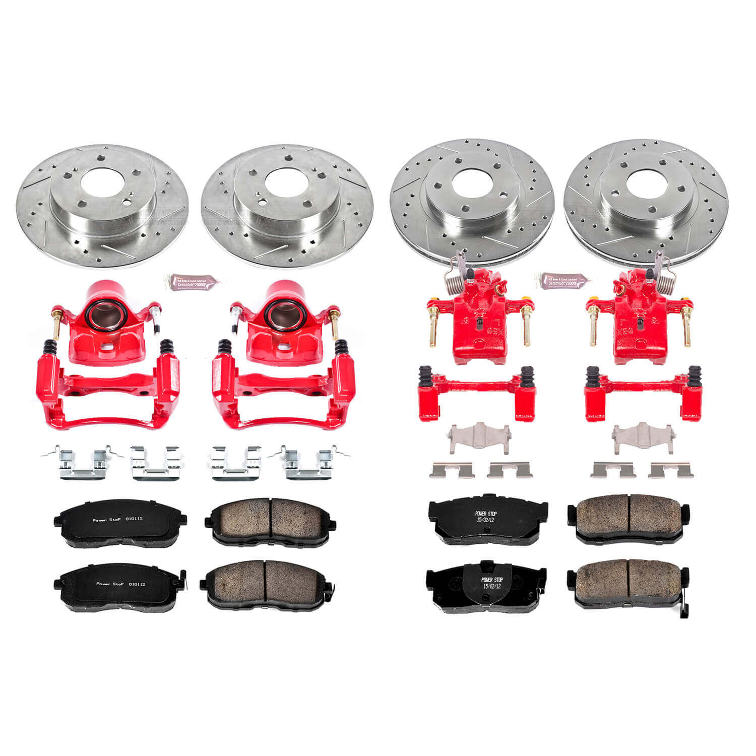 Power Stop KC2281 Z23 Evolution Sport Performance 1-Click Brake Kit With Calipers (Front And Rear) for 2000-2001 INFINITI I30 product image