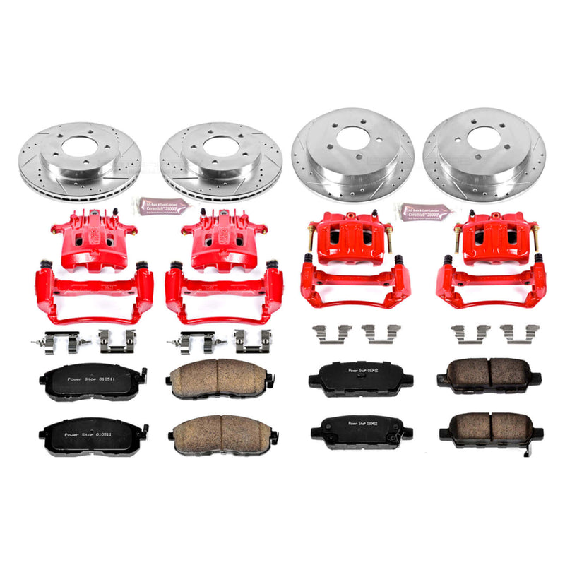Power Stop KC2283 Z23 Evolution Sport Performance 1-Click Brake Kit With Calipers (Front And Rear) for 2002-2006 Nissan Altima product image