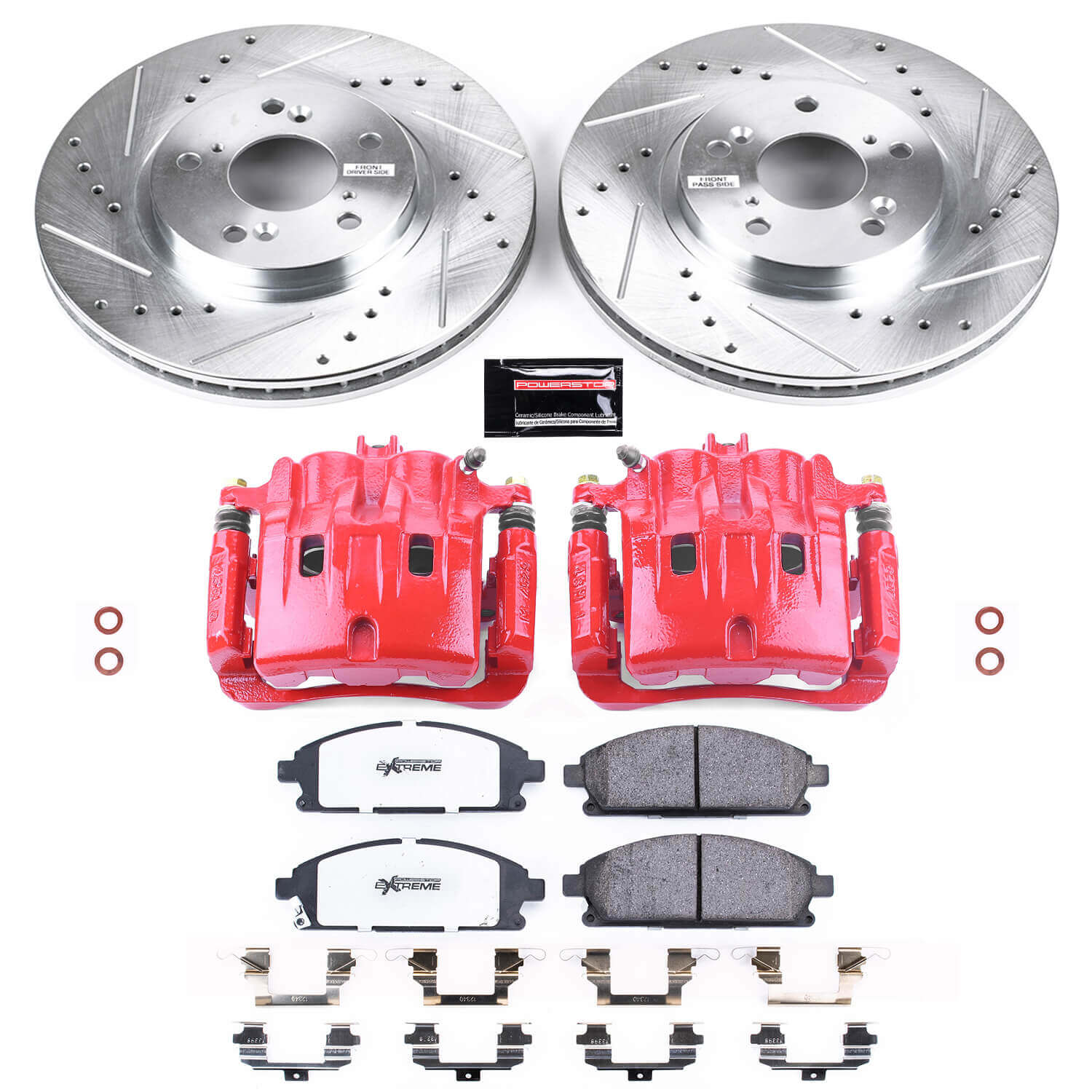 Power Stop KC2290-36 Z36 Extreme Performance Truck And Tow 1-Click Front Brake Kit With Calipers for 2003-2006 Acura MDX product image