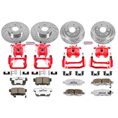 Power Stop KC2296-26 Z26 Extreme Street Warrior 1-Click Brake Kit With Calipers (Front And Rear) for 2001-2003 Acura Cl product image