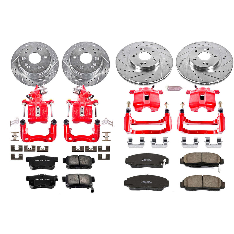 Power Stop KC2296 Z23 Evolution Sport Performance 1-Click Brake Kit With Calipers (Front And Rear) for 2001-2003 Acura Cl product image