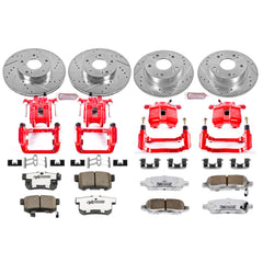 Power Stop KC2297-26 Z26 Extreme Street Warrior 1-Click Brake Kit With Calipers (Front And Rear) for 2003-2008 Acura Tsx product image