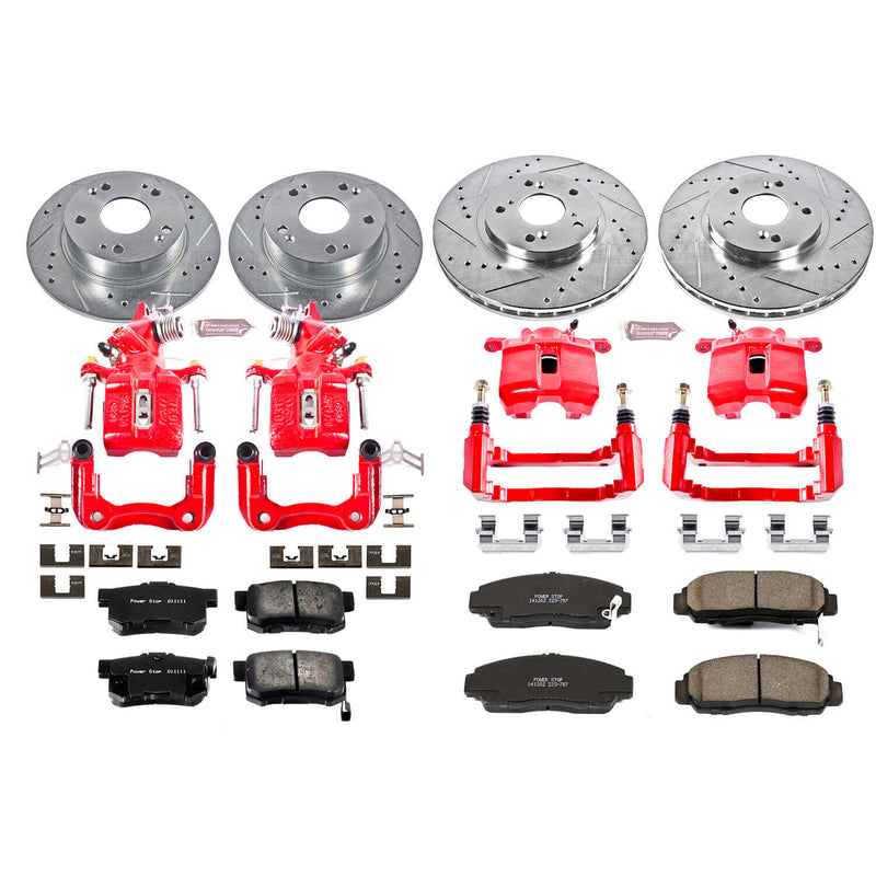 Power Stop KC2297 Z23 Evolution Sport Performance 1-Click Brake Kit With Calipers (Front And Rear) for 2003-2008 Acura Tsx product image