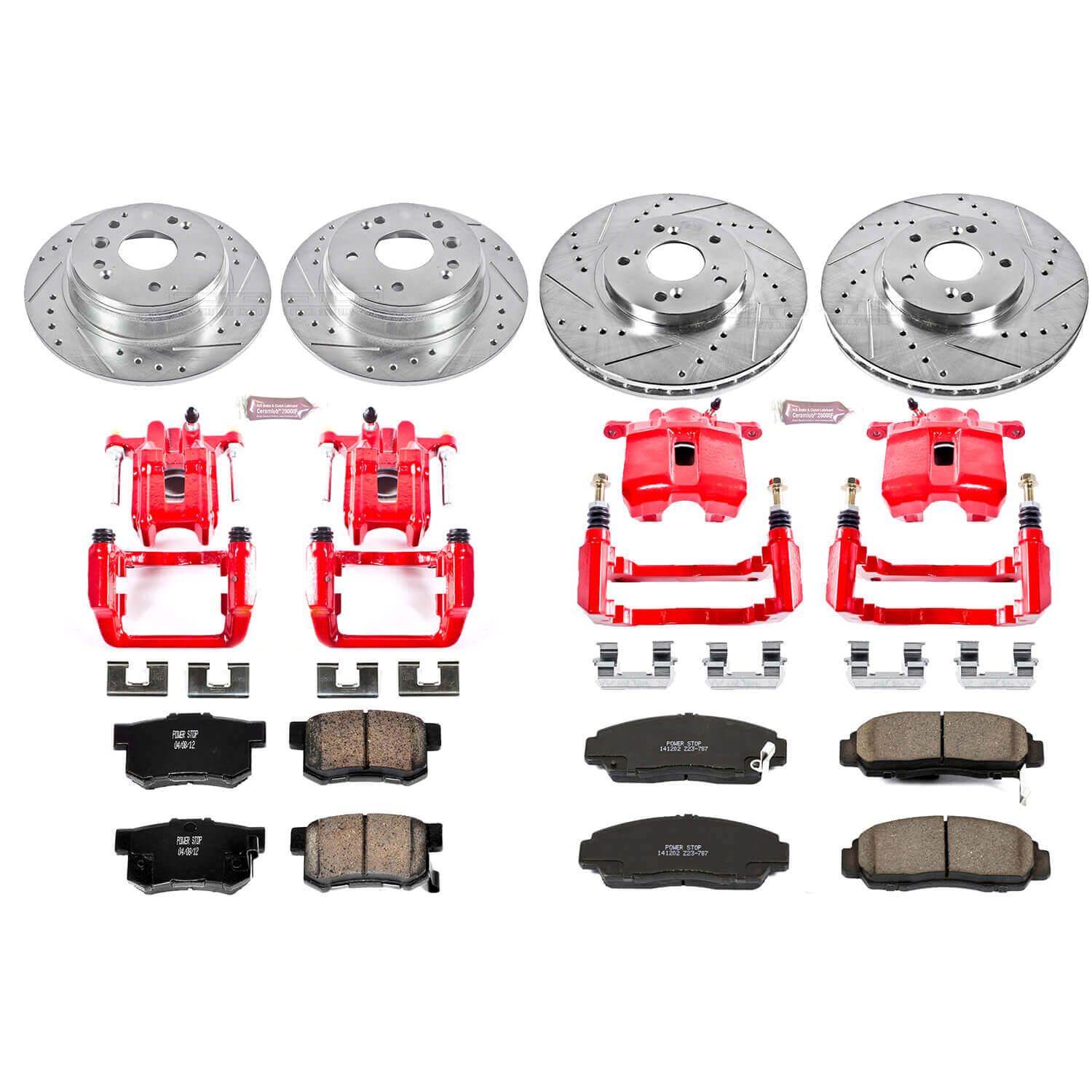Power Stop KC2298 Z23 Evolution Sport Performance 1-Click Brake Kit With Calipers (Front And Rear) for 2004-2008 Acura Tl product image