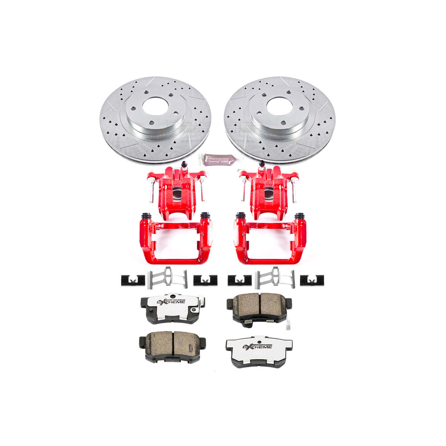 Power Stop KC2308-26 - Z26 Extreme Street Warrior 1-Click Brake Kit With Calipers (Rear) vehicle fitment brake part