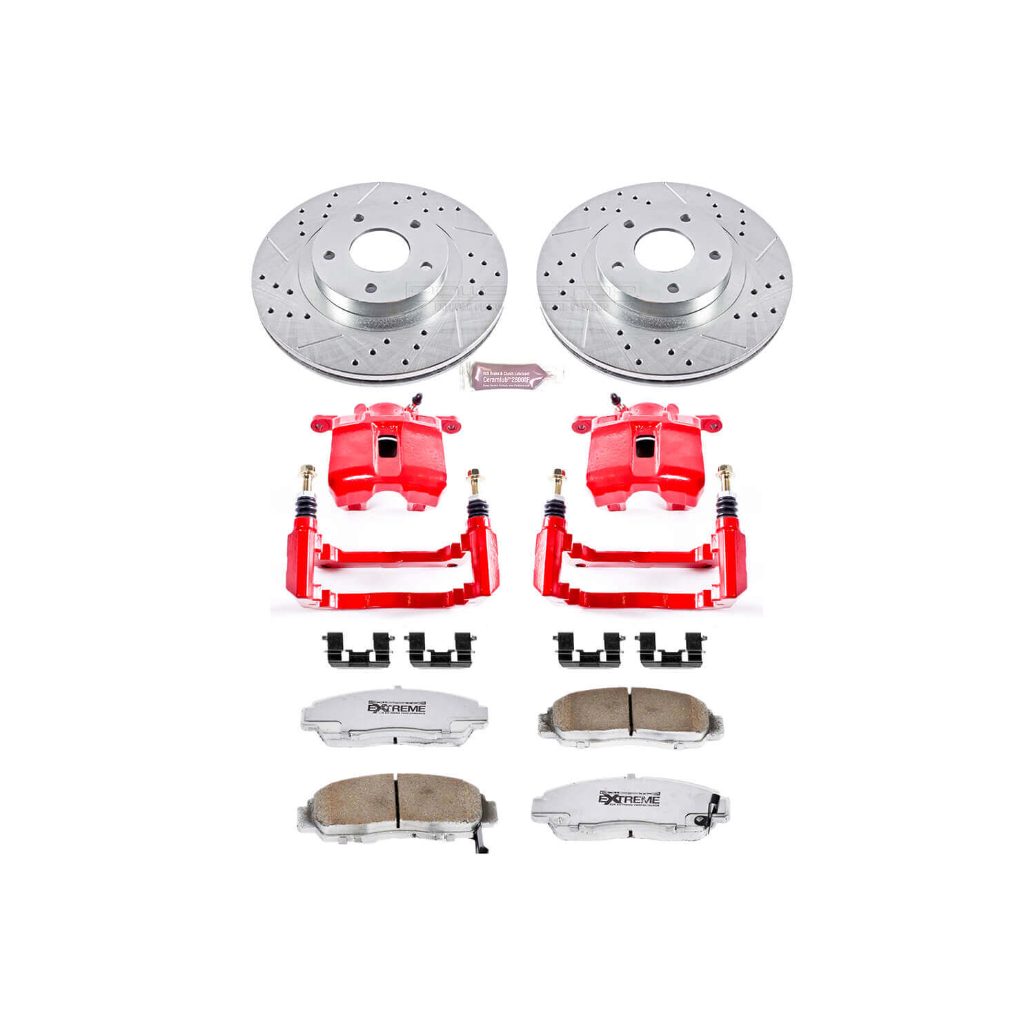 Power Stop KC2309-26 Z26 Extreme Street Warrior 1-Click Brake Kit With Calipers (Front) for 1999-2004 Acura Rl product image