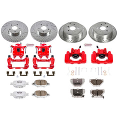 Power Stop KC2314A-26 Z26 Extreme Street Warrior 1-Click Brake Kit With Calipers (Front And Rear) for 2003-2005 Toyota Celica product image