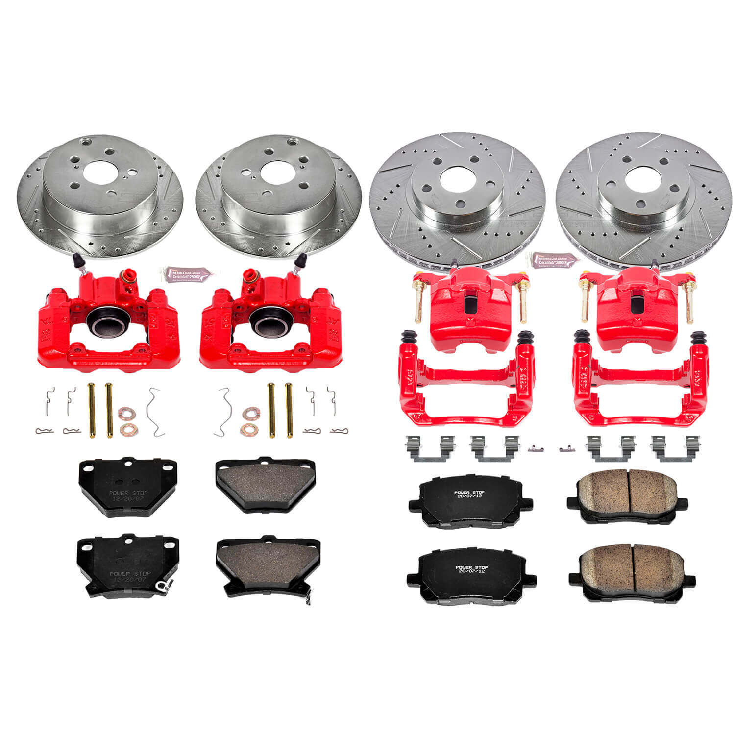 Power Stop KC2317 Z23 Evolution Sport Performance 1-Click Brake Kit With Calipers (Front And Rear) for 2003-2007 Pontiac Vibe product image