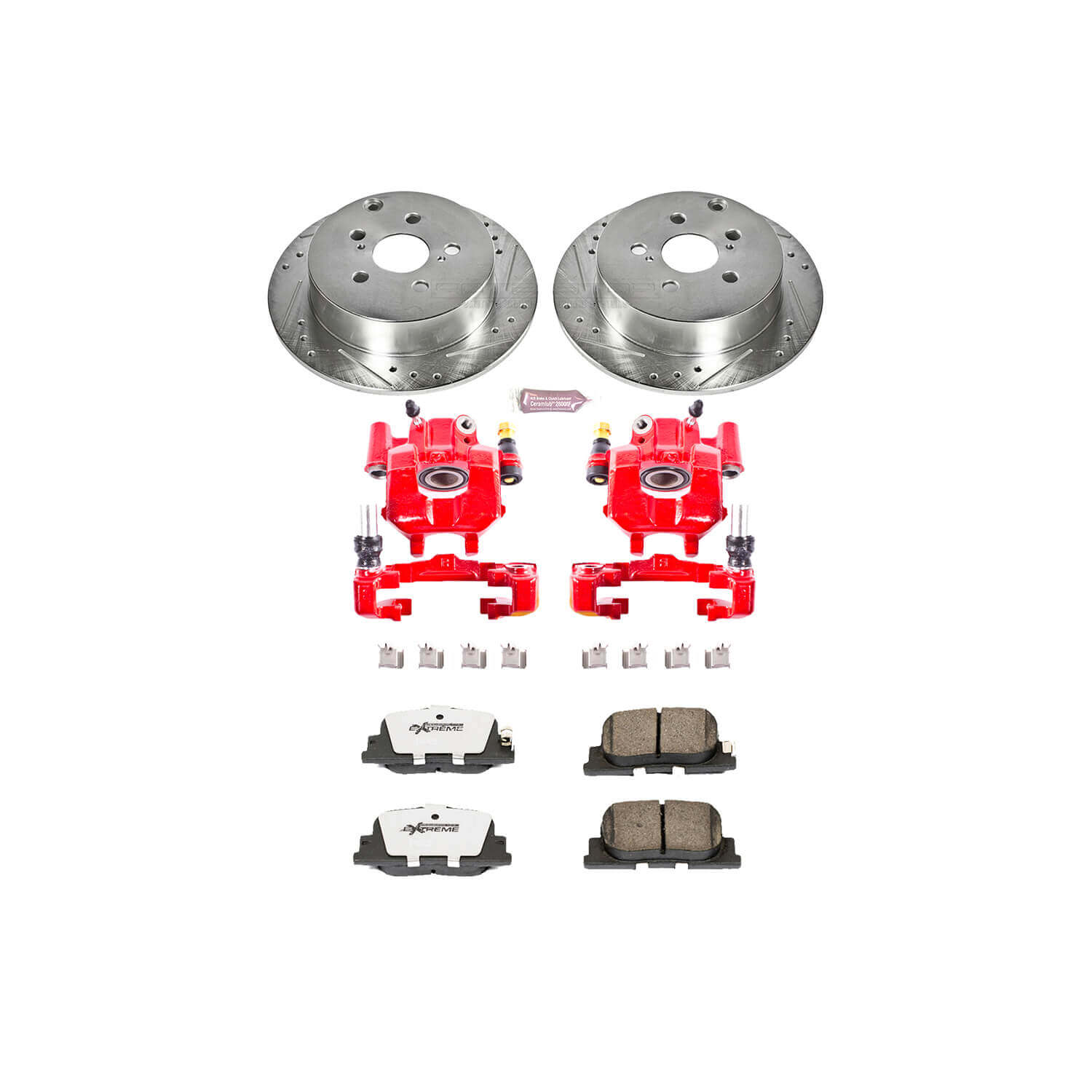 Power Stop KC2319-26 Z26 Extreme Street Warrior 1-Click Brake Kit With Calipers (Rear) for 2005-2010 Scion Tc product image