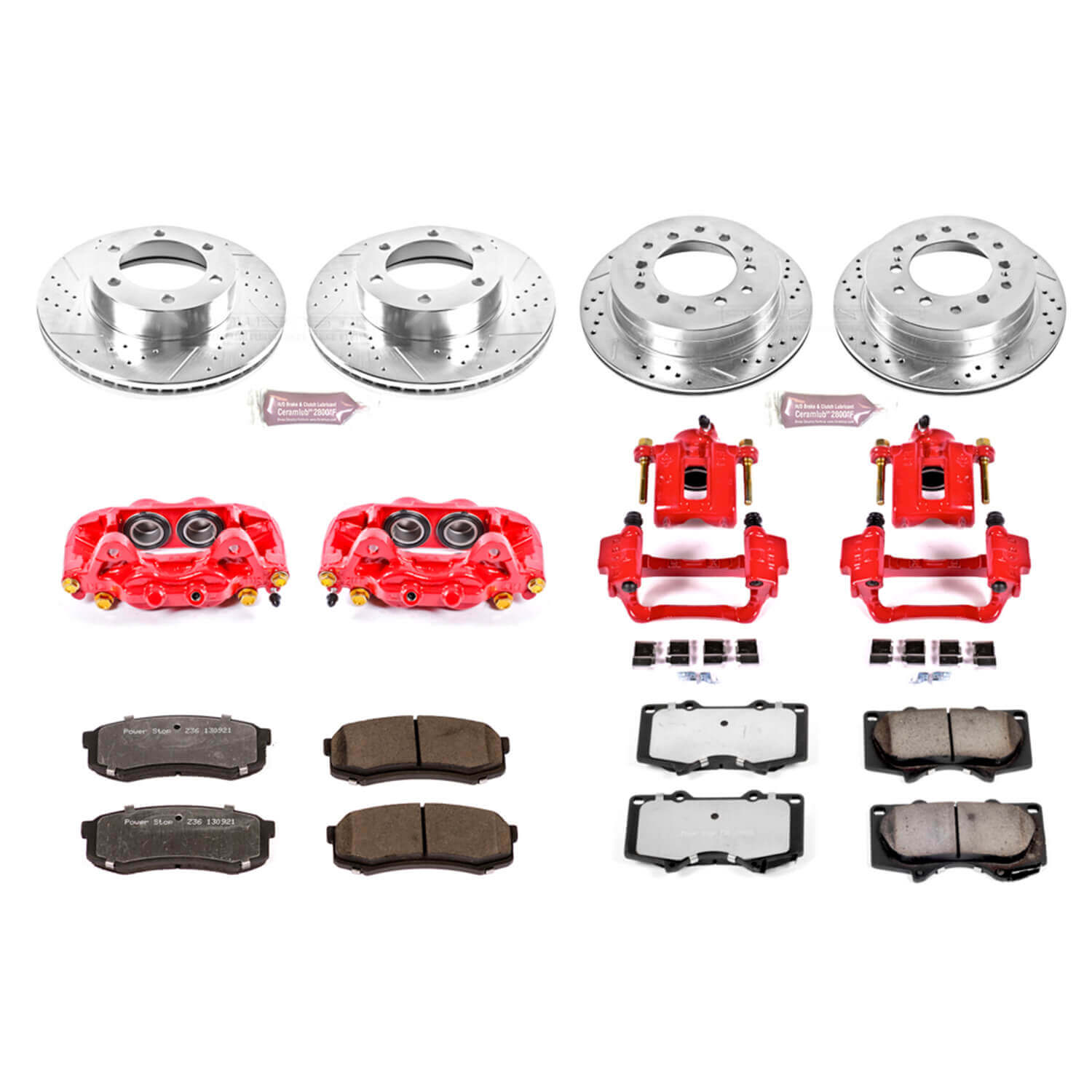 Power Stop KC2325-36 Z36 Extreme Performance Truck And Tow 1-Click Brake Kit With Calipers (Front And Rear) for 2001-2007 Toyota Sequoia product image