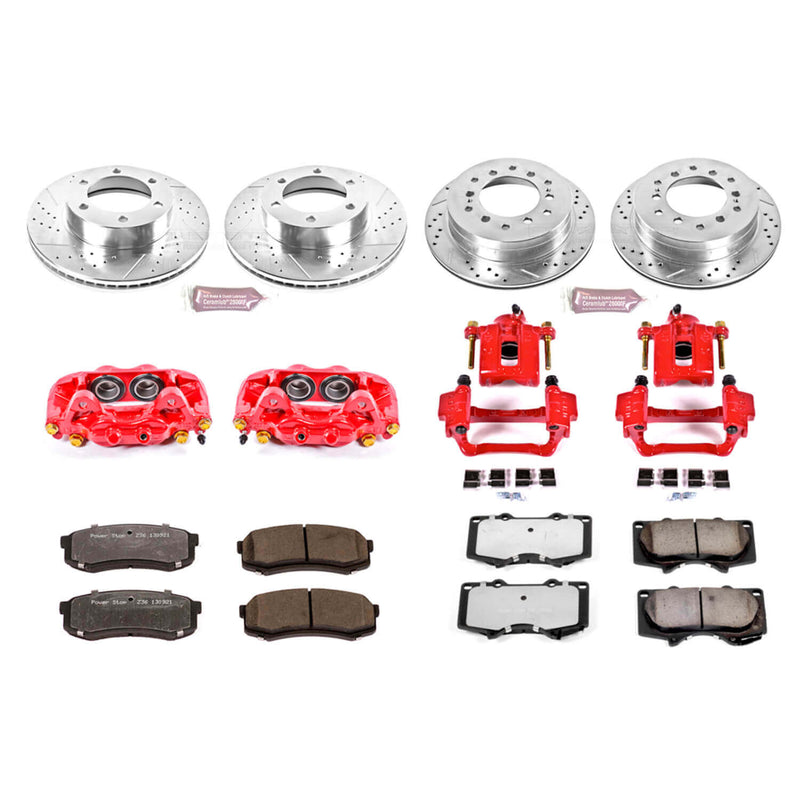 Power Stop KC2325-36 Z36 Extreme Performance Truck And Tow 1-Click Brake Kit With Calipers (Front And Rear) for 2001-2007 Toyota Sequoia product image