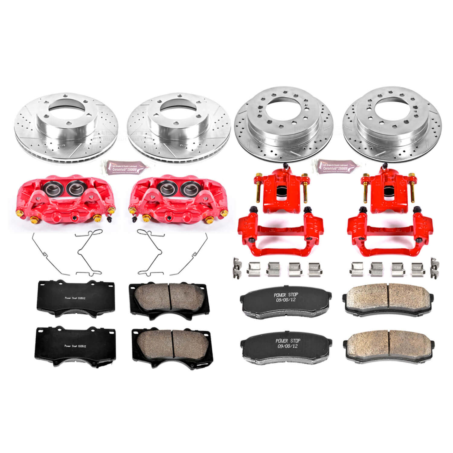 Power Stop KC2325 Z23 Evolution Sport Performance 1-Click Brake Kit With Calipers (Front And Rear) for 2001-2007 Toyota Sequoia product image