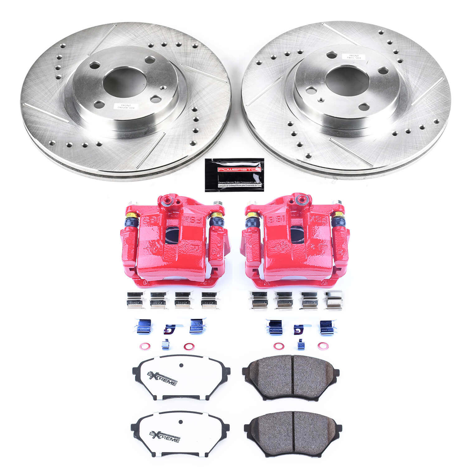 Power Stop KC2353-26 Z26 Extreme Street Warrior 1-Click Brake Kit With Calipers (Front) for 2001-2005 Mazda Miata / MX-5 product image