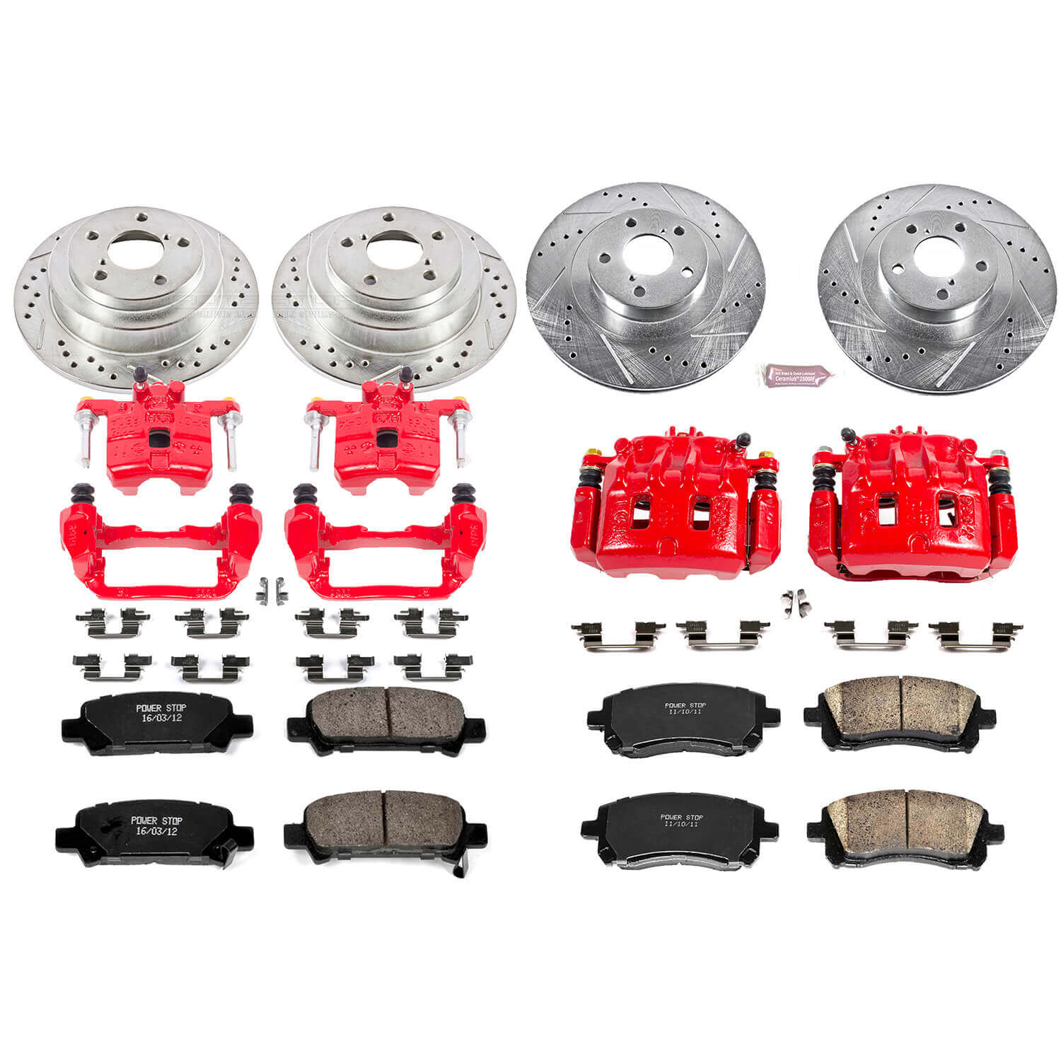 Power Stop KC2371 Z23 Evolution Sport Performance 1-Click Brake Kit With Calipers (Front And Rear) for 2002-2003 Subaru Impreza Wrx product image