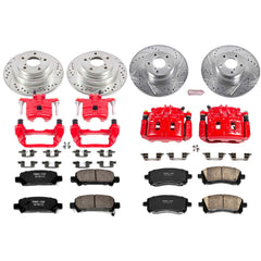 Power Stop KC2371 Z23 Evolution Sport Performance 1-Click Brake Kit With Calipers (Front And Rear) for 2002-2003 Subaru Impreza Wrx product image
