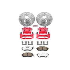 Power Stop KC2373-26 Z26 Extreme Street Warrior 1-Click Brake Kit With Calipers (Front) for 2002-2008 Saab 9-2X Aero product image