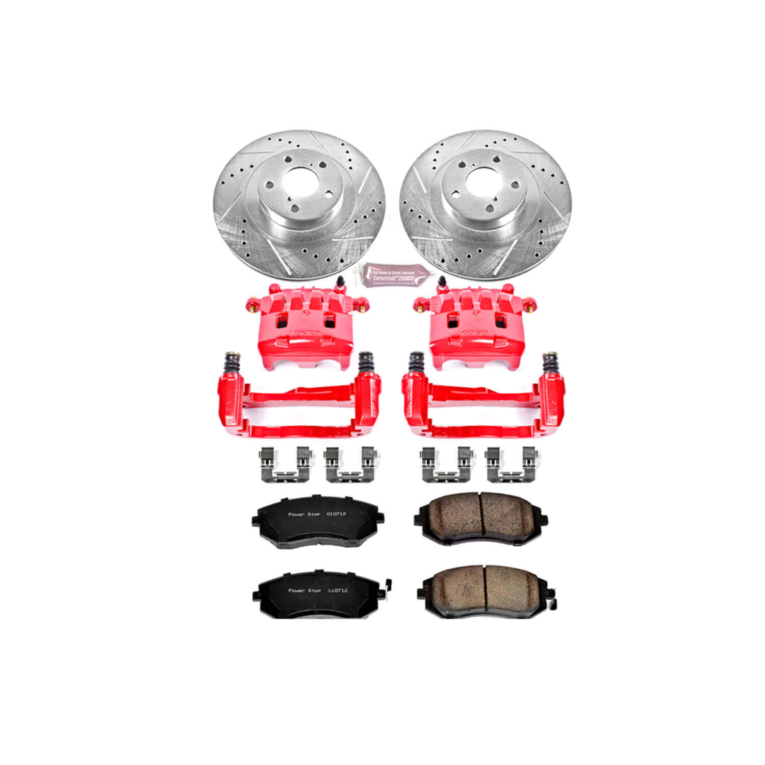 Power Stop KC2373 Z23 Evolution Sport Performance 1-Click Brake Kit With Calipers (Front) for 2002-2008 Saab 9-2X Aero product image