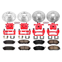 Power Stop KC2376 Z23 Evolution Sport Performance 1-Click Brake Kit With Calipers (Front And Rear) for 2003-2008 Saab 9-2X Aero product image
