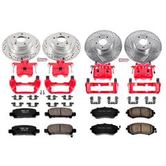 Power Stop KC2377 Z23 Evolution Sport Performance 1-Click Brake Kit With Calipers (Front And Rear) for 2003 Subaru Forester product image