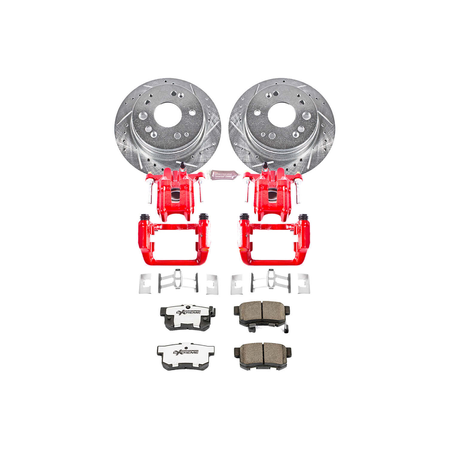 Power Stop KC2383-26 Z26 Extreme Street Warrior 1-Click Brake Kit With Calipers (Rear) for 2001-2003 Acura Cl product image