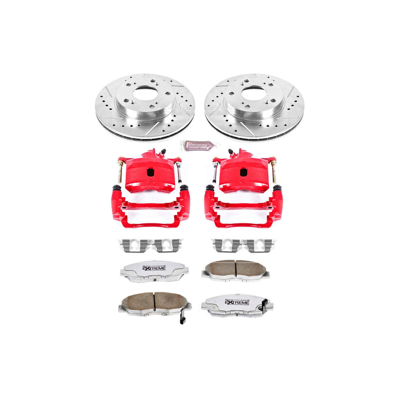 Power Stop KC2384-26 Z26 Extreme Street Warrior 1-Click Brake Kit With Calipers (Front) for 2006-2011 Honda Civic product image