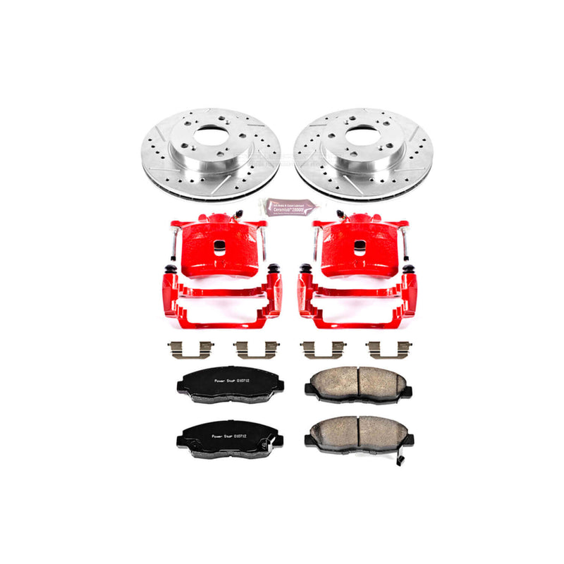 Power Stop KC2384A Z23 Evolution Sport Performance 1-Click Brake Kit With Calipers (Front) for 2006-2011 Honda Civic product image