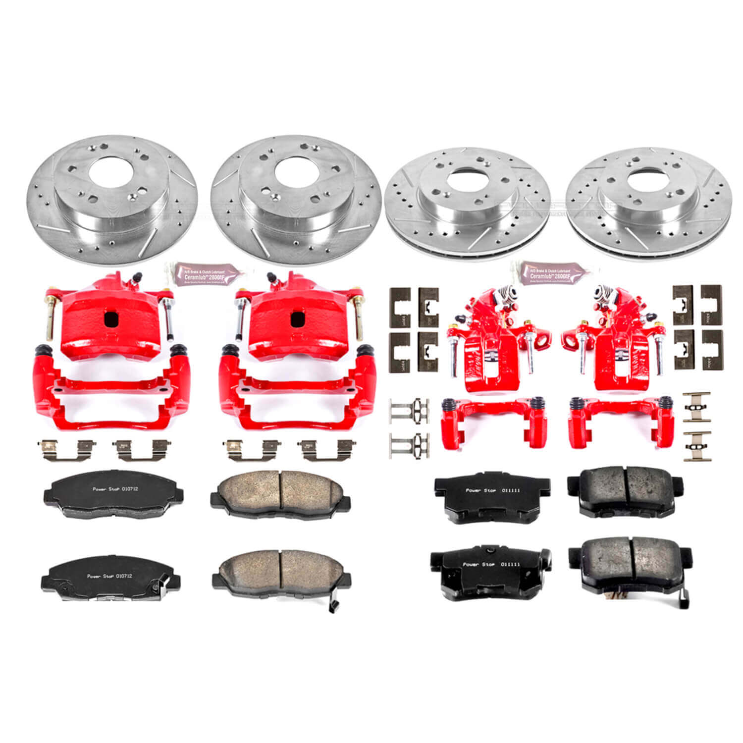 Power Stop KC2385 Z23 Evolution Sport Performance 1-Click Brake Kit With Calipers (Front And Rear) for 2006-2011 Honda Civic product image