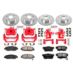 Power Stop KC2385 Z23 Evolution Sport Performance 1-Click Brake Kit With Calipers (Front And Rear) for 2006-2011 Honda Civic product image