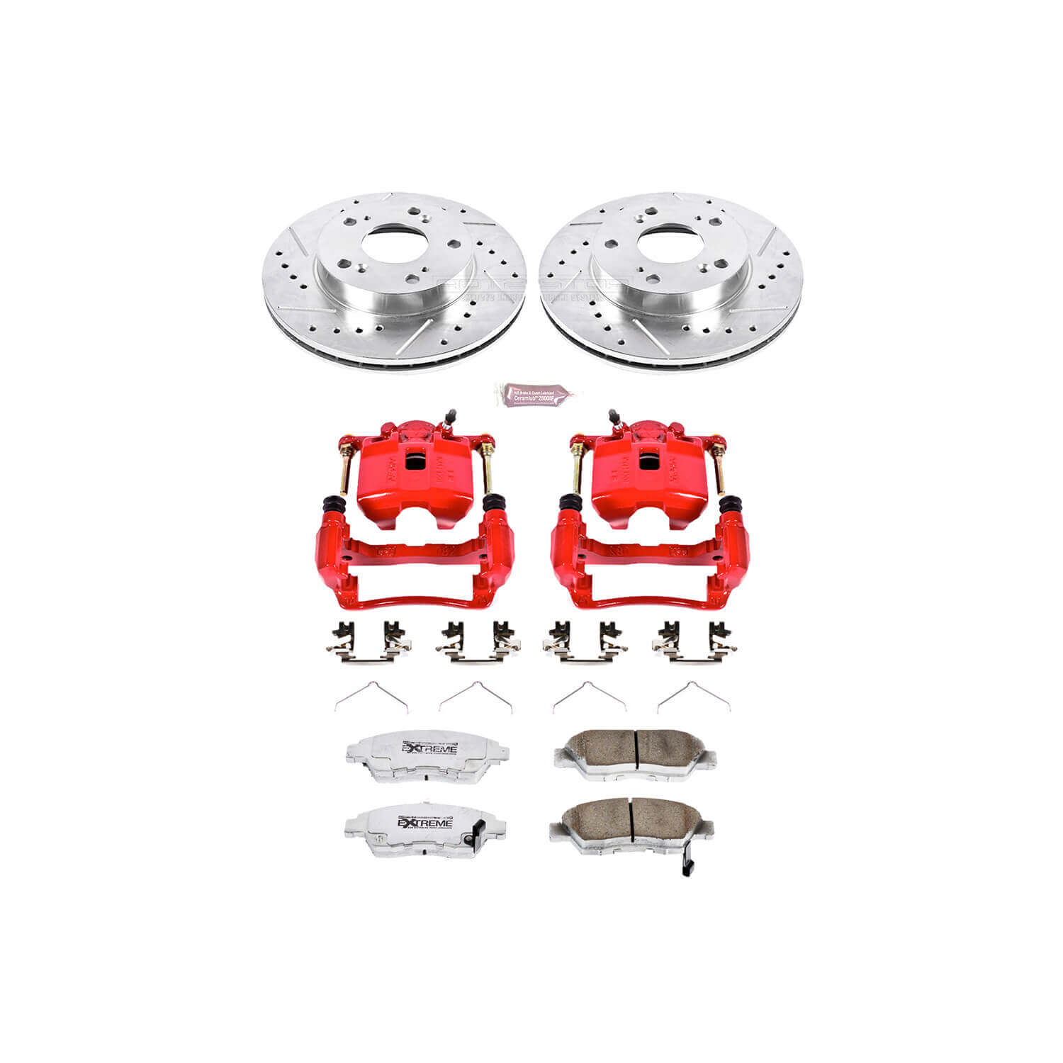 Power Stop KC2386-26 Z26 Extreme Street Warrior 1-Click Brake Kit With Calipers (Front) for 2002-2006 Acura Rsx product image