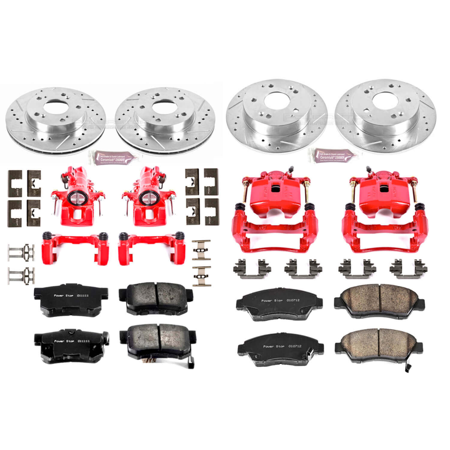 Power Stop KC2387 Z23 Evolution Sport Performance 1-Click Brake Kit With Calipers (Front And Rear) for 2002-2006 Acura Rsx product image
