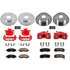 Power Stop KC2395 Z23 Evolution Sport Performance 1-Click Drilled And Slotted Front And Rear Brake Kit With Calipers for 2004-2012 Mitsubishi Galant product image