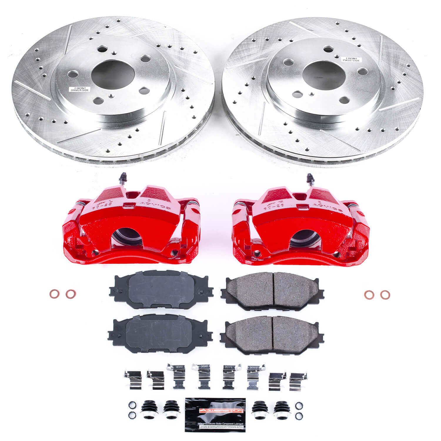 Power Stop KC2406 Z23 Evolution Sport Performance Pad And Rotor Kit With Calipers for 2006-2013 Lexus IS250 product image