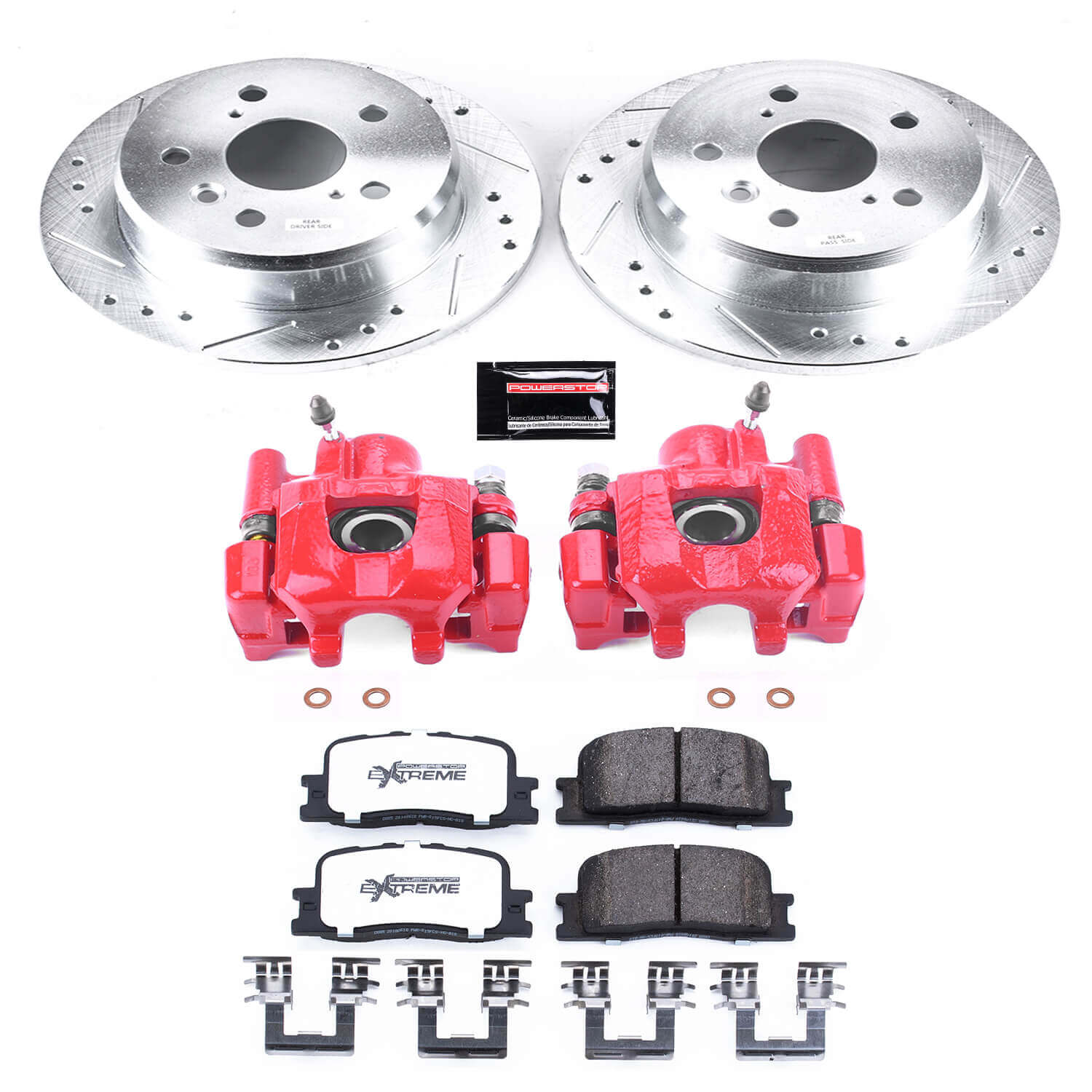 Power Stop KC2418-36 Z36 Extreme Performance Truck And Tow 1-Click Rear Brake Kit With Calipers for 2002-2006 Lexus ES300 product image
