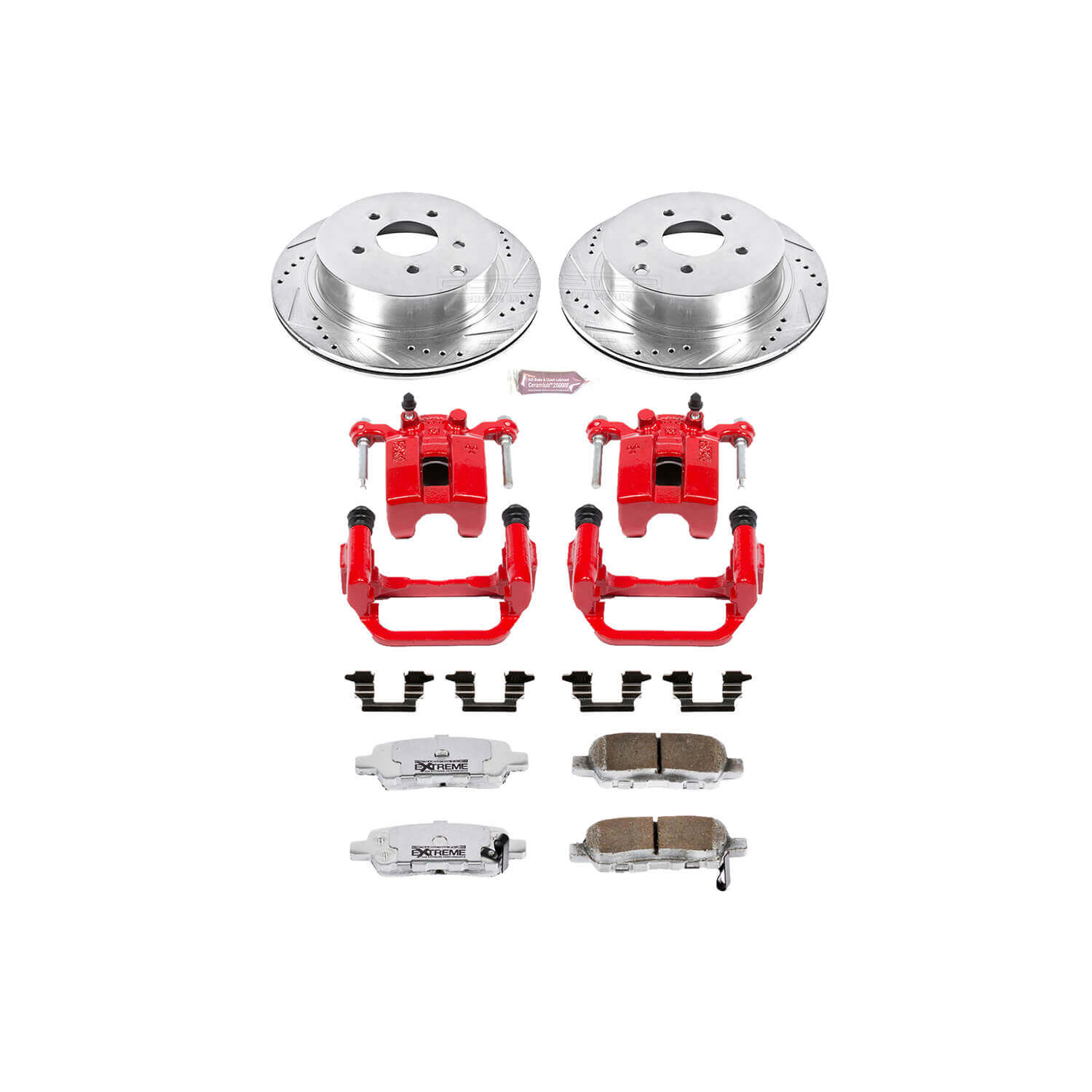 Power Stop KC2427-26 Z26 Extreme Street Warrior 1-Click Brake Kit With Calipers (Rear) for 2003-2009 Nissan Murano product image