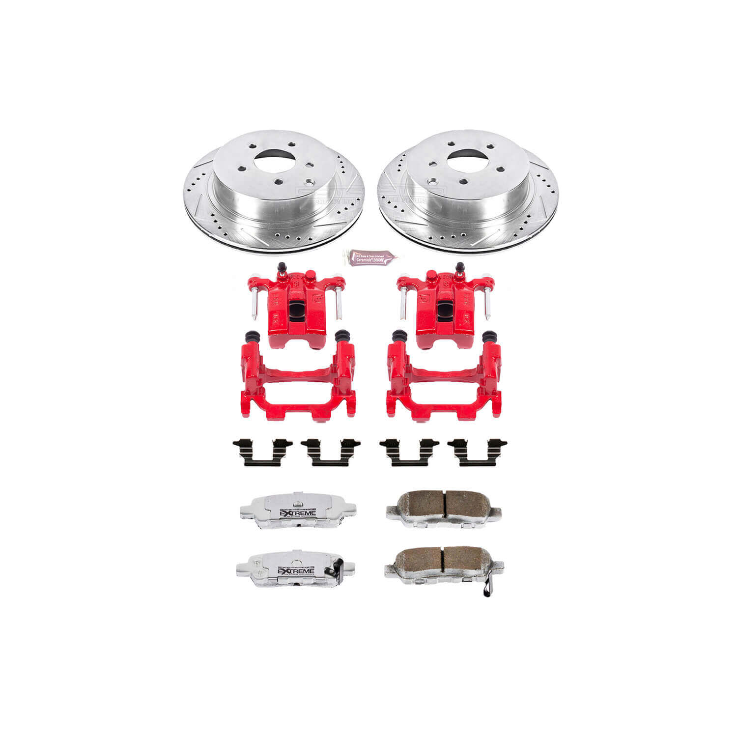 Power Stop KC2427A-26 Z26 Extreme Street Warrior 1-Click Brake Kit With Calipers (Rear) for 2009-2024 INFINITI JX35 product image