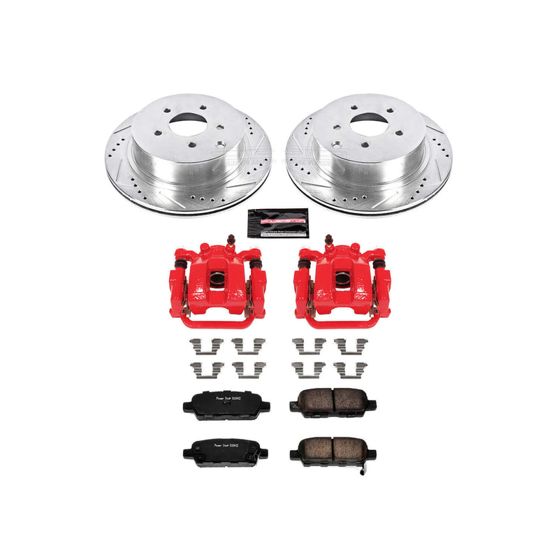 Power Stop KC2427B Z23 Evolution Sport Performance 1-Click Drilled And Slotted Rear Brake Kit With Calipers for 2003-2008 INFINITI FX35 product image
