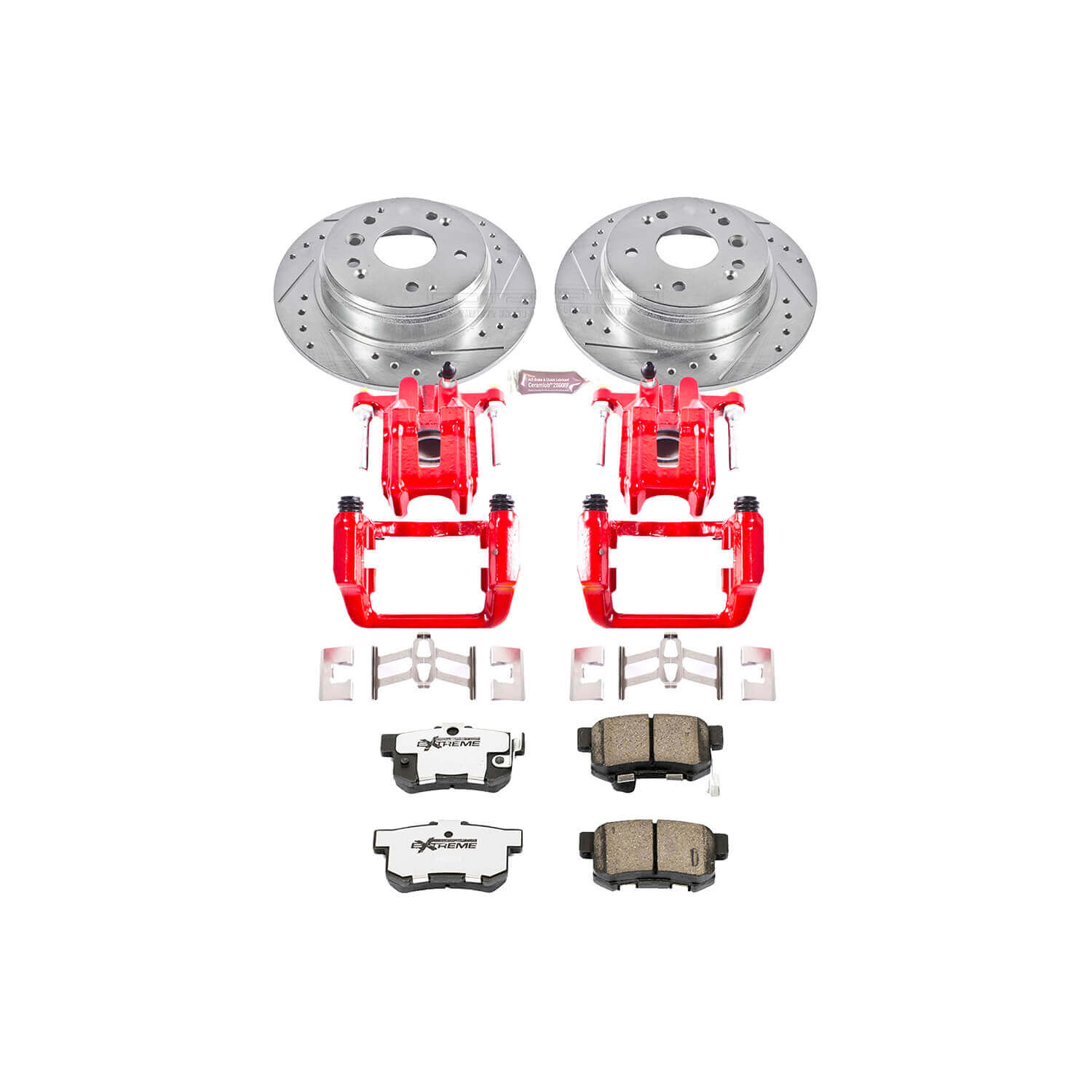 Power Stop KC2434-26 - Z26 Extreme Street Warrior 1-Click Brake Kit With Calipers (Rear) vehicle fitment brake part