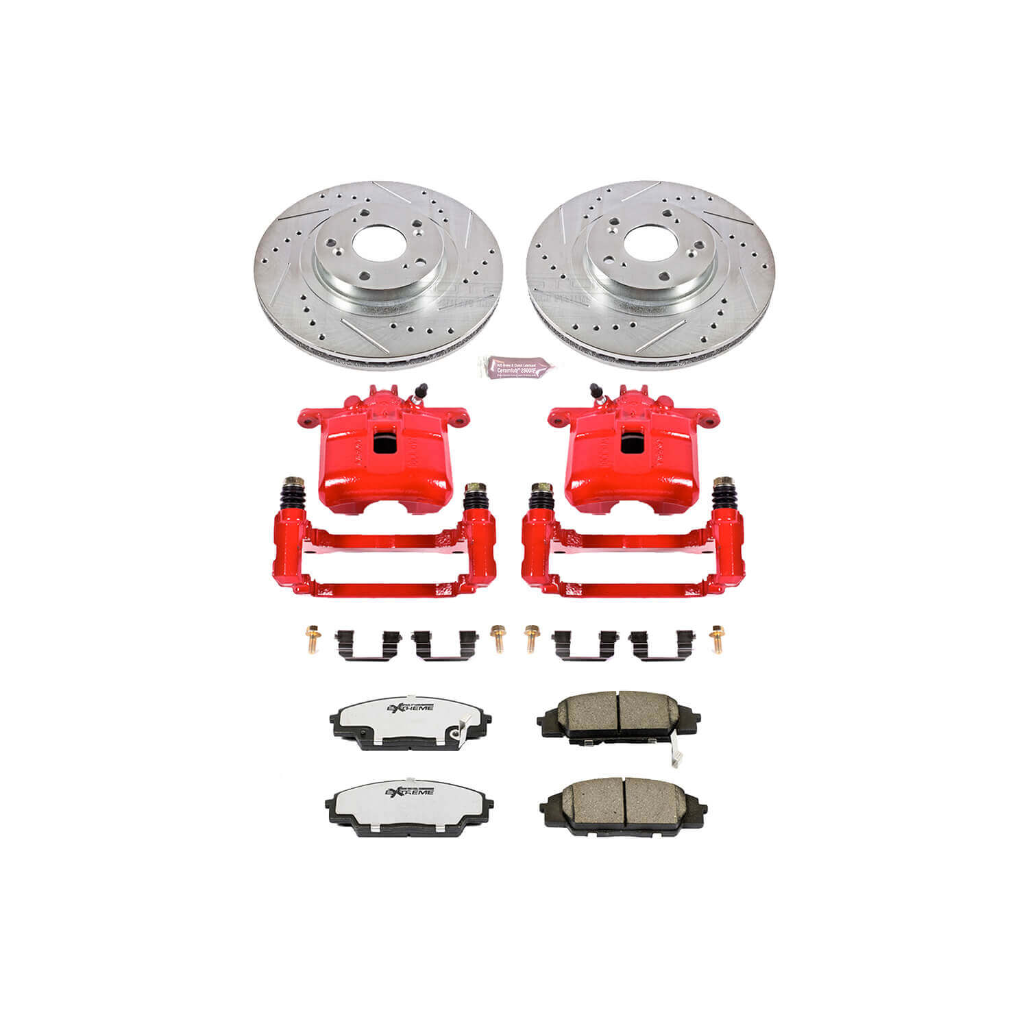 Power Stop KC2439-26 Z26 Extreme Street Warrior 1-Click Brake Kit With Calipers (Front) for 2002-2011 Acura Rsx Type-S product image