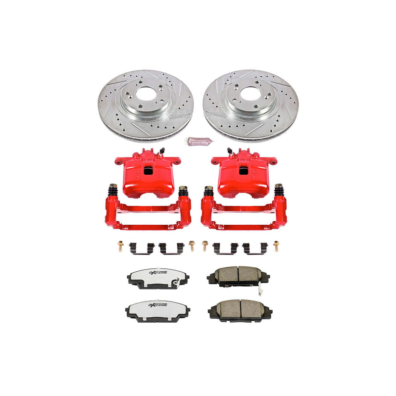 Power Stop KC2439-26 Z26 Extreme Street Warrior 1-Click Brake Kit With Calipers (Front) for 2002-2011 Acura Rsx Type-S product image