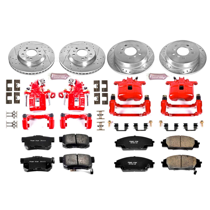 Power Stop KC2440 Z23 Evolution Sport Performance 1-Click Brake Kit With Calipers (Front And Rear) for 2006-2011 Honda Civic product image